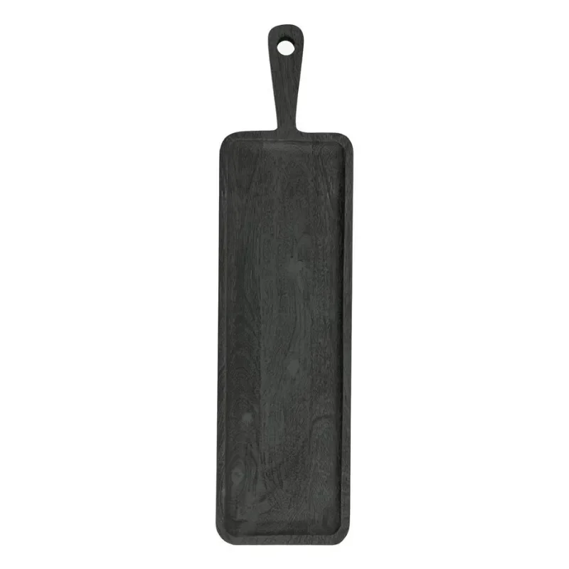Plancha large 74x20x4 cm tre svart