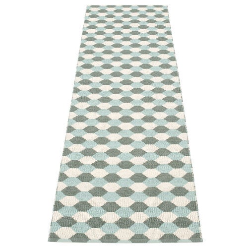 Dana matte 70x250 cm army / pale turquoise / vanilla 