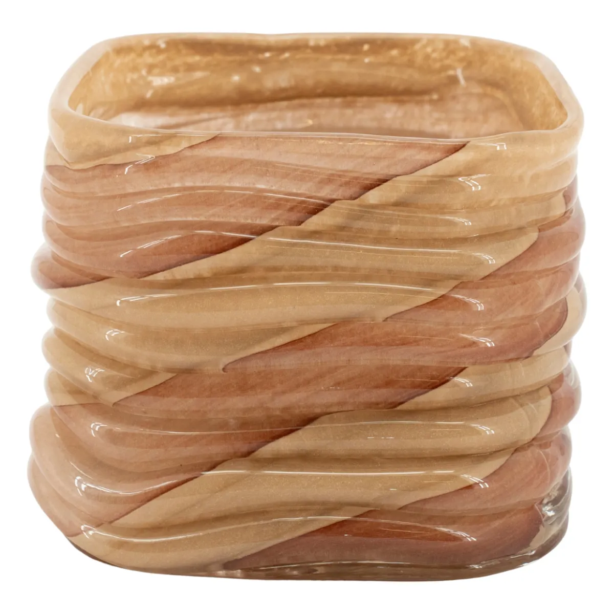 Rizo large 12x12x10 cm Glass light brown