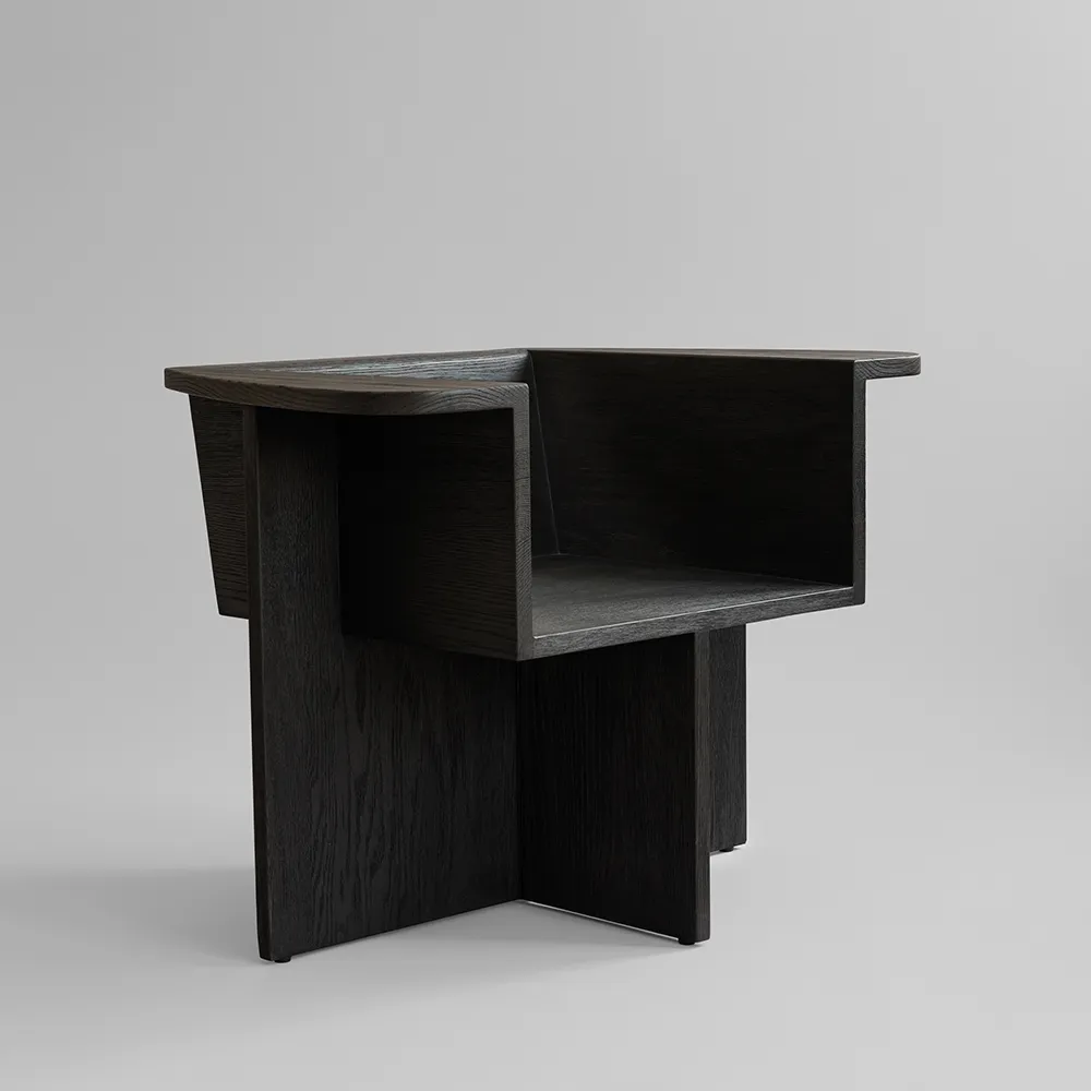 Brutus Lounge lenestol - Kaffe Sort Eik