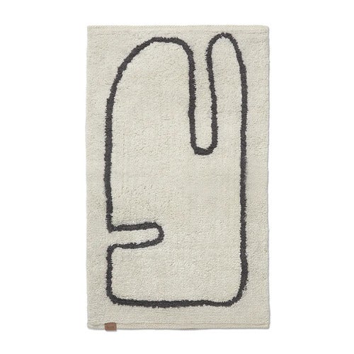 Vaskbar Baderomsmatte i Økologisk Bomull Off-white/Coffee