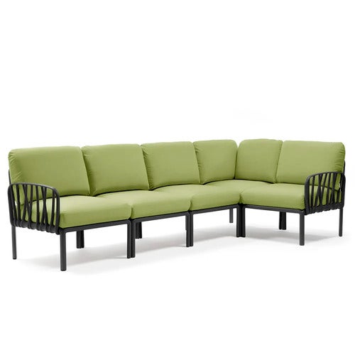 Komodo 5 hjørnesofa Anthracite - Avocado Sunbrella