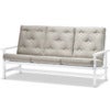 Sofa 3-personers aluminium hvid 