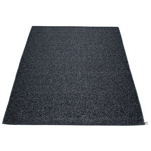 Svea matte 140x220 cm black metallic / black 