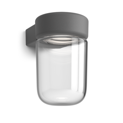 Moon vegglampe IP44 grafittstruktur LED