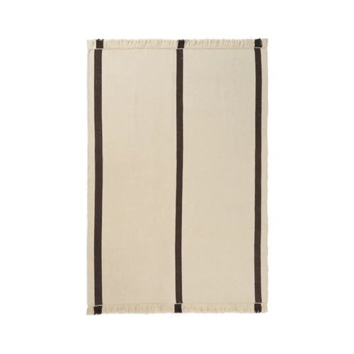 Calm Kelim Teppe 140x200 cm - Off-white/Coffee
