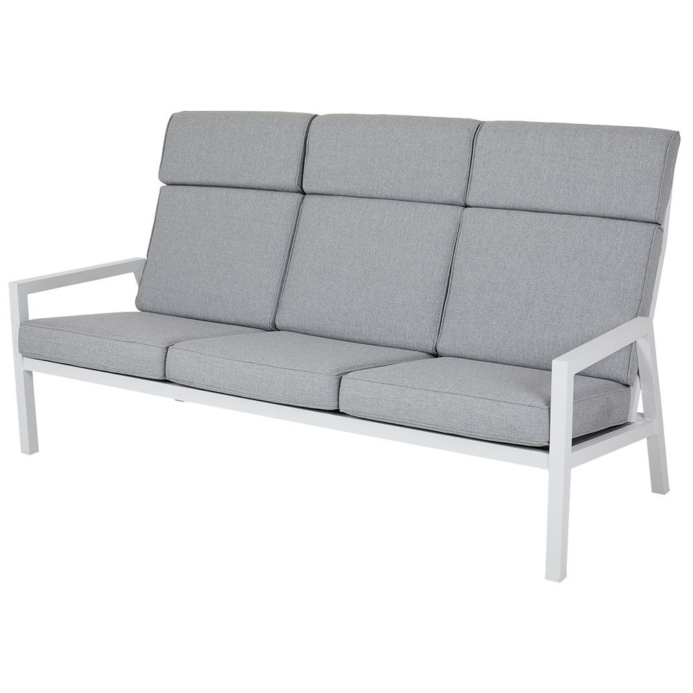 Belfort 3-seter sofa høy hvit Brafab