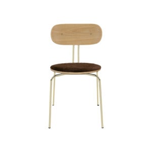 Curious spisestol eik/messing Teddy Brown