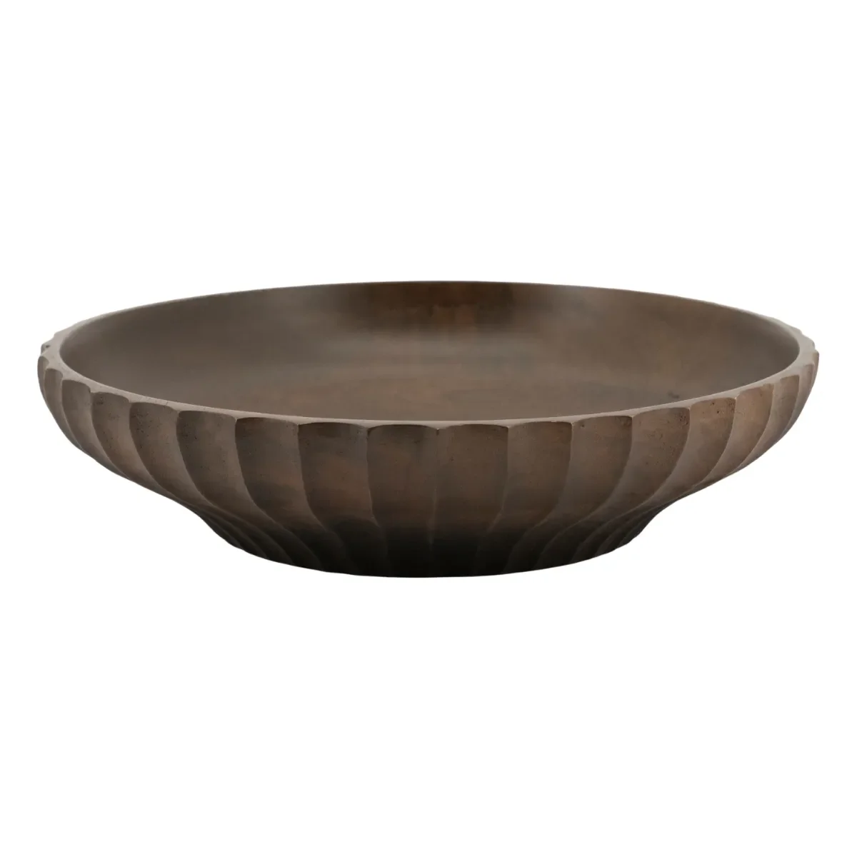 Yori large Skål 25x25x6 cm Mangotre dark brown