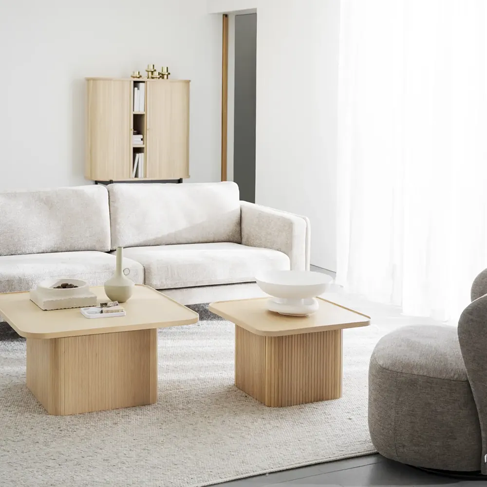 Sullivan salongbord 80x80 cm hvitpigmenterad