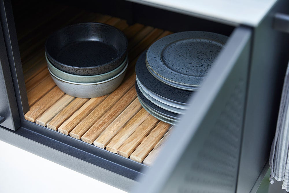 Drop Utekjøkken Lavagrå Inkl. Vegg