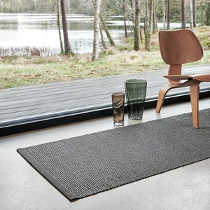 Emm teppe 70x240 cm Black/Linen Metallic