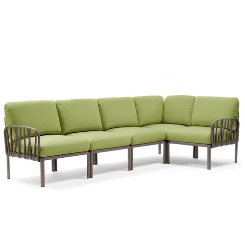 Komodo 5 hjørnesofa Tortora - Avocado Sunbrella