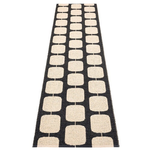 Sten matte 70x300 cm black / cream 