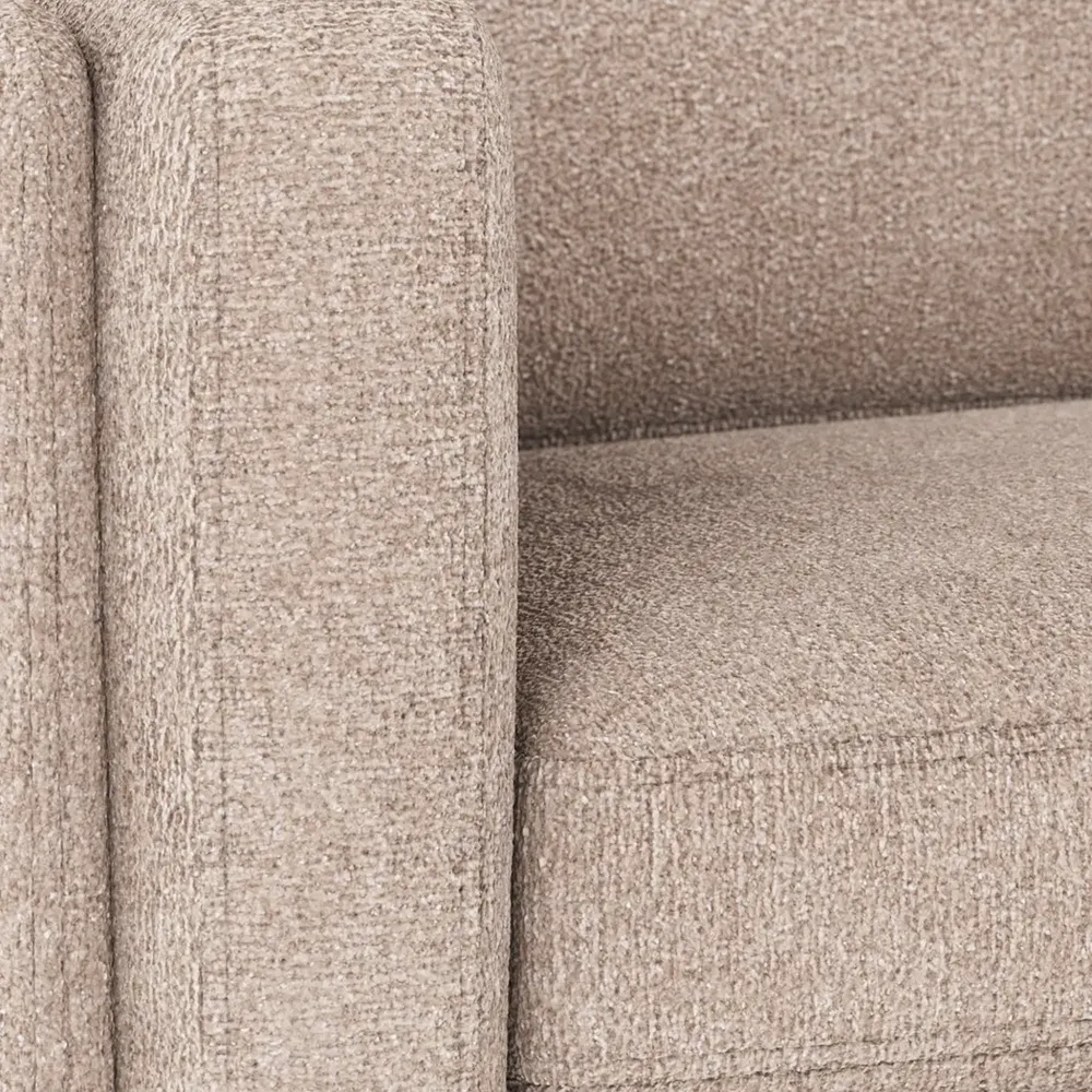 Braden 3-seter sofa eikben/lys beige