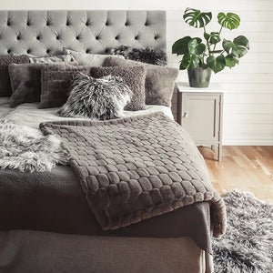 Fluffy Putetrekk 45x45 cm Grey