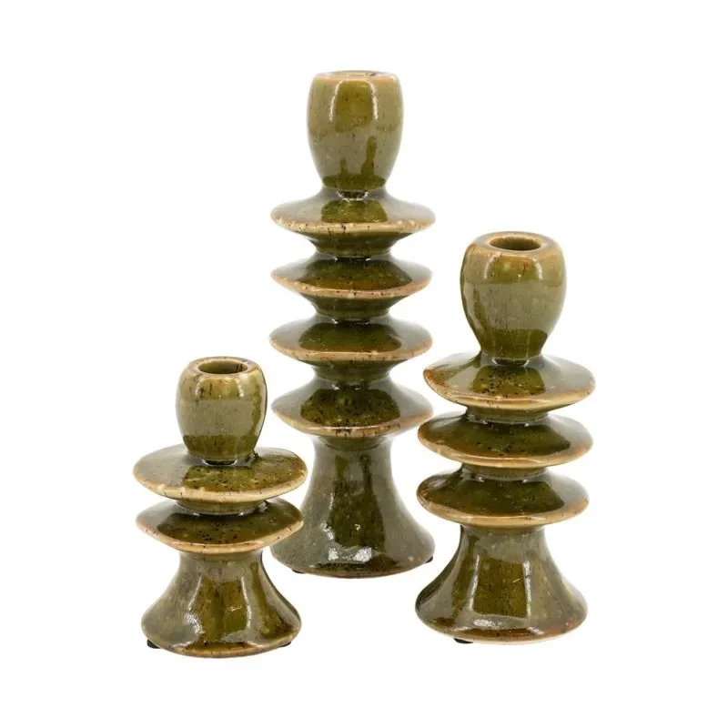 Cimba (set of 3) 7,5x11,8 cm Leirtøy Grønn