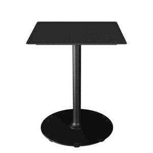  PICO Sofabord 60x60 cm, rund sokkel sort