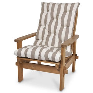 Högvik Høy Flockpute Stripet Taupe