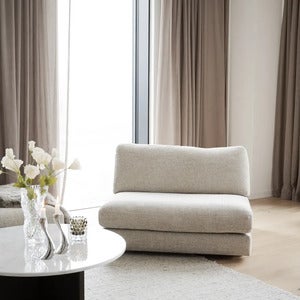 Duncan 1,5-seter stoff Robin lysegrå