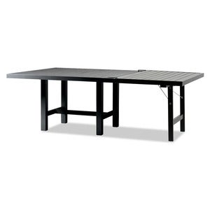 122x68cm H:65.5cm indsatsplade aluminium sort 