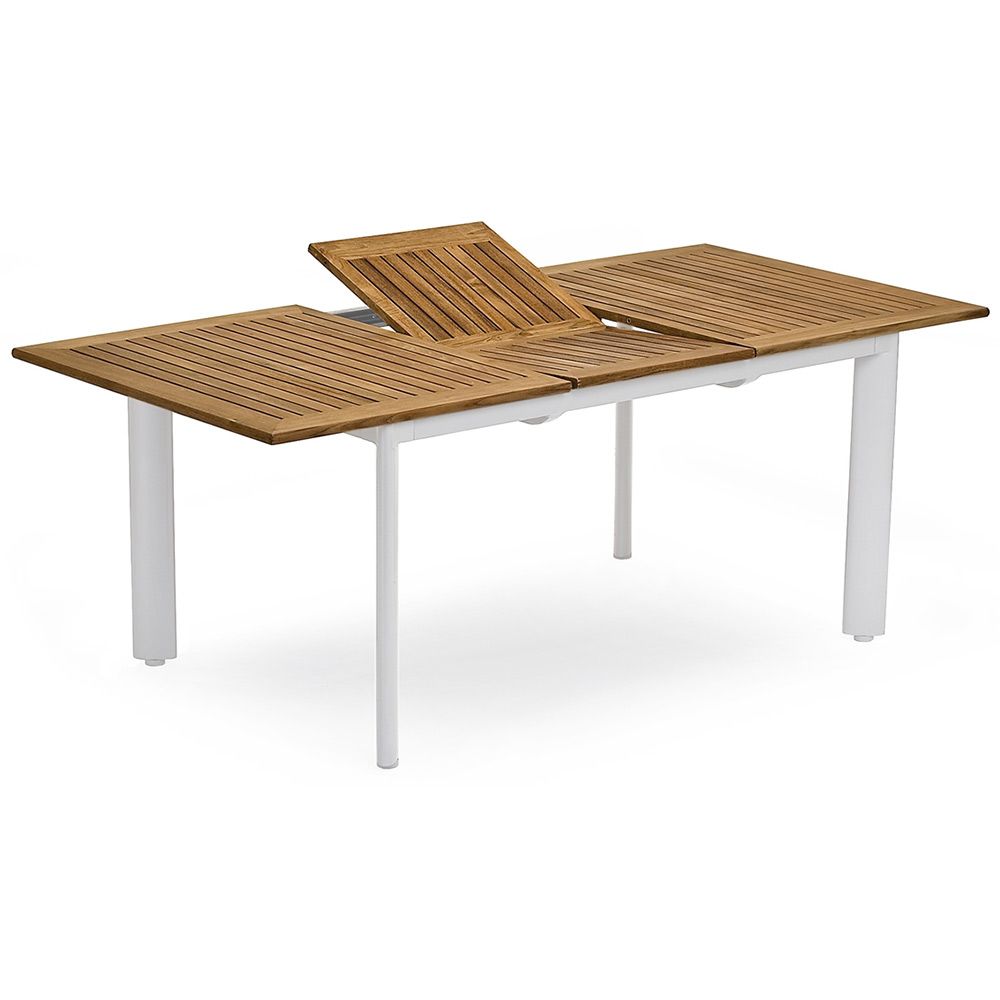 Nydala Spisebord 96X150-200 Cm Hvit/Teak