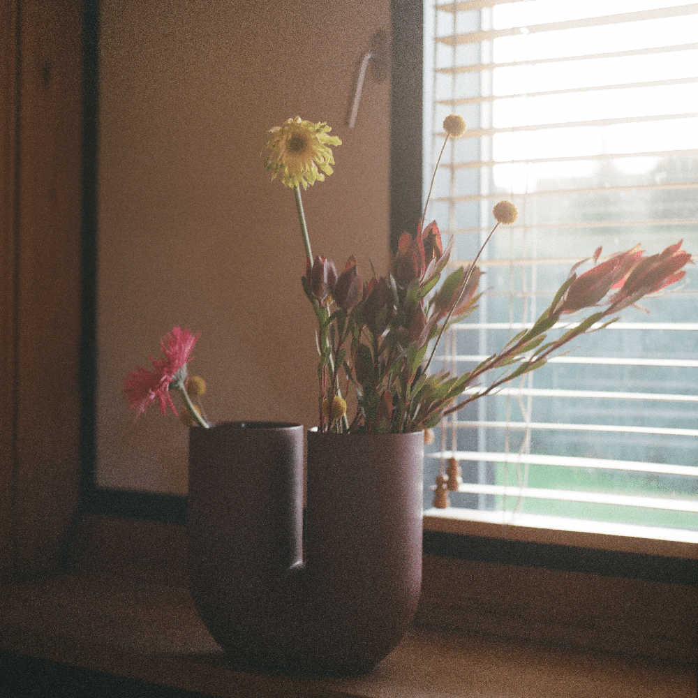  Kink Vase H: 26 cm - Dyp rød