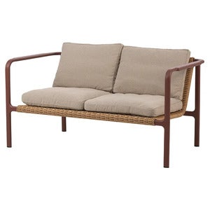 Motty 2-seter sofa     Zin Red / Teddy Beige