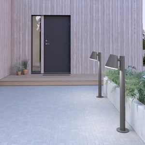 Mist utendørs pullert med grafittstruktur E27