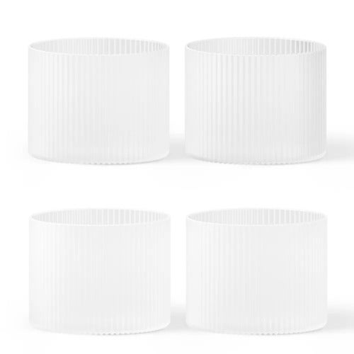 Ripple Lavt glass 4-pakning - Frosted