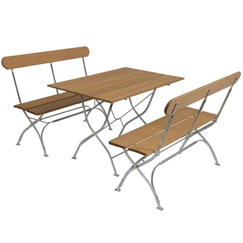 Bryggerigruppe bord og 2 sofaer eik Grythyttan Stålmöbler