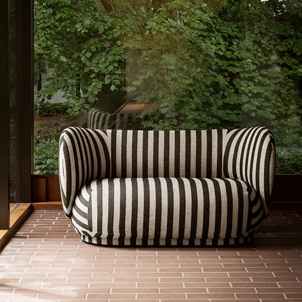 Rico 2-seter sofa Louisiana - Sand/Black