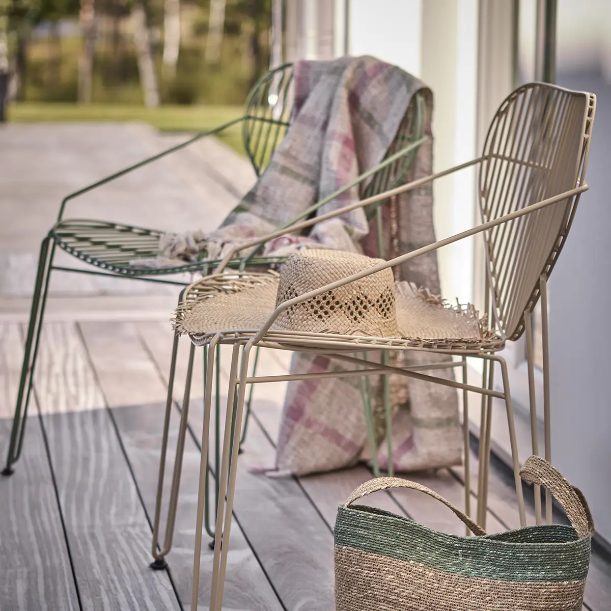 MARSTRAND stol, beige, B60 x D46 x H43/77 cm