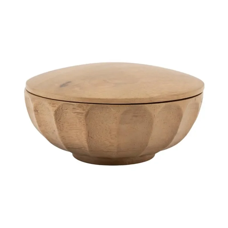By-Boo, Storage bowl Yori small 13,7x13,7x6,5 cm Mangotre Brun