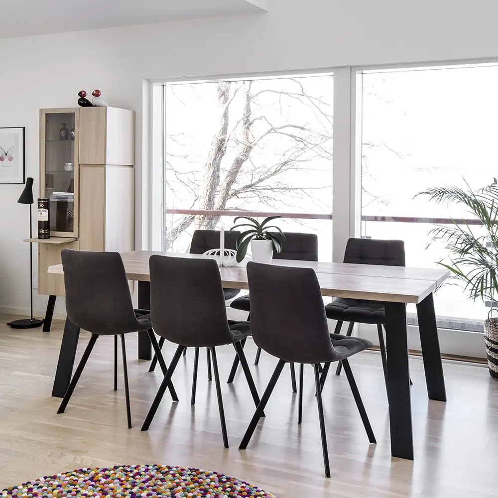 Ruth Spisestol, mørk grå 2-pakning