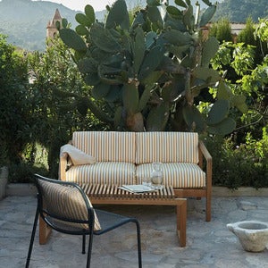 Virkelyst 2-Seater Golden Yellow Stripe Teak