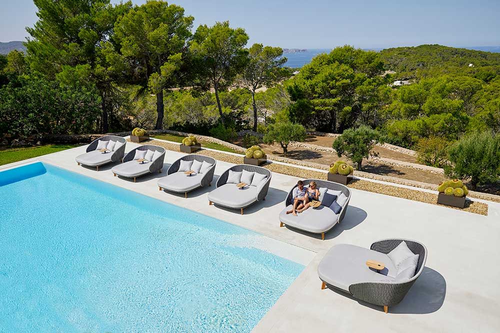 Peacock solseng grå inkl. puter