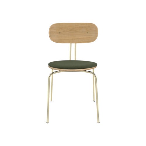 Curious spisestol eik/messing Racing Green