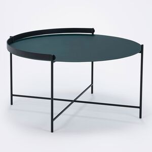 Edge sidebord 76 cm grønt/svart stål