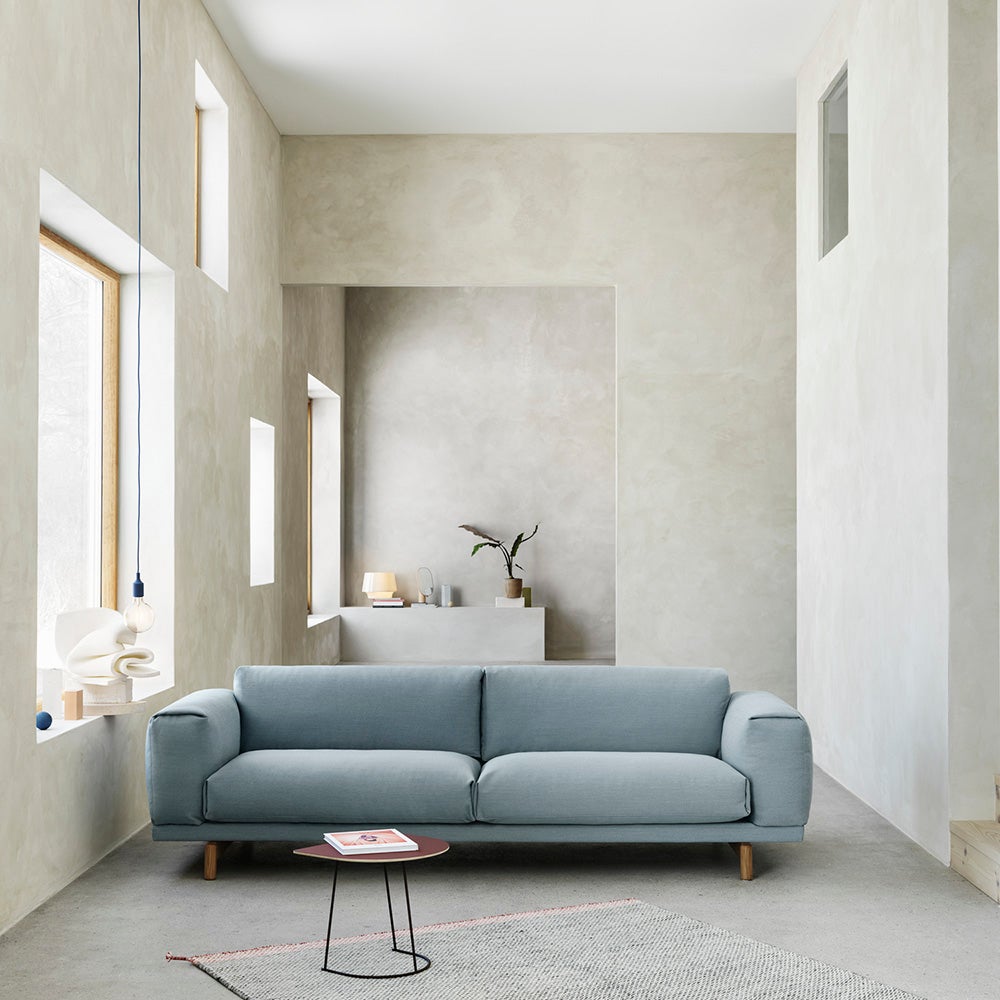 Rest Sofa 2-seter - Metallbase/Hearth6/Svart