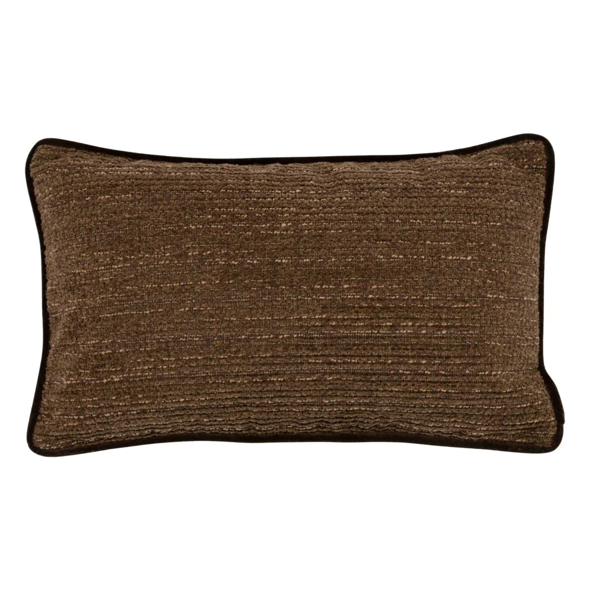 Joy 30x50x4,5 cm Polyester & viscose,  down feather filling Pluto dark brown