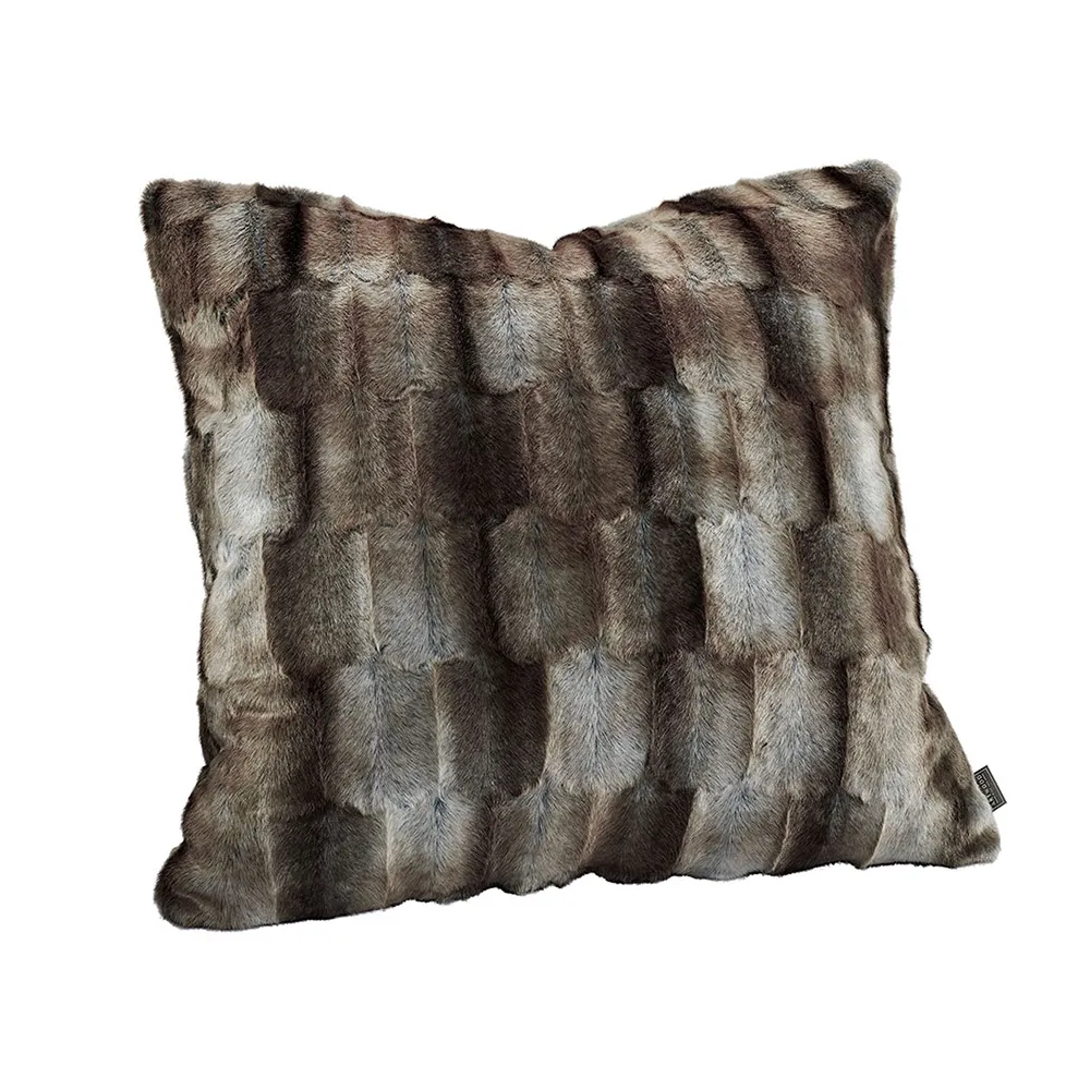 BELMONT Putetrekk Grey/Simply Greige med vevd bakside 60x60 cm