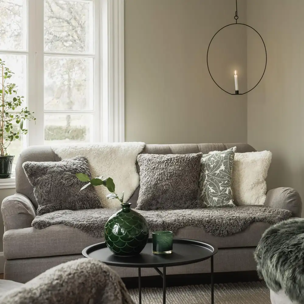 Curly Saueskinn 60x180 cm Natural grey