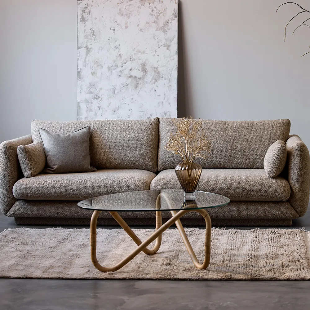 Bloom 2-seters sofa m/sokkel Taupe