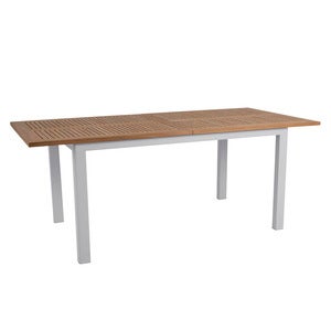 Lyon Spisebord 92 X 194–252 cm Light Grey/Teak