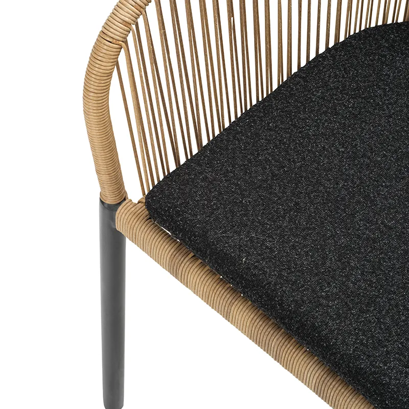Delta stol    Antrasitt / Natural Wicker / Teddy Black