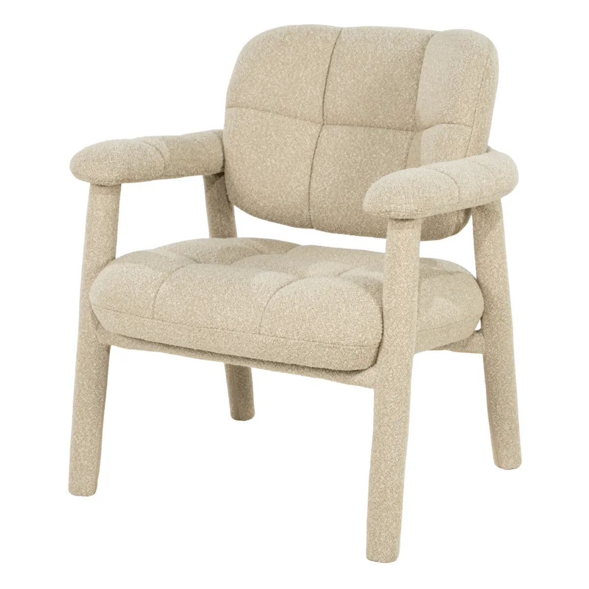 By-Boo, Knox Loungestol 71,5x73x81 cm Metall & Stoff taupe