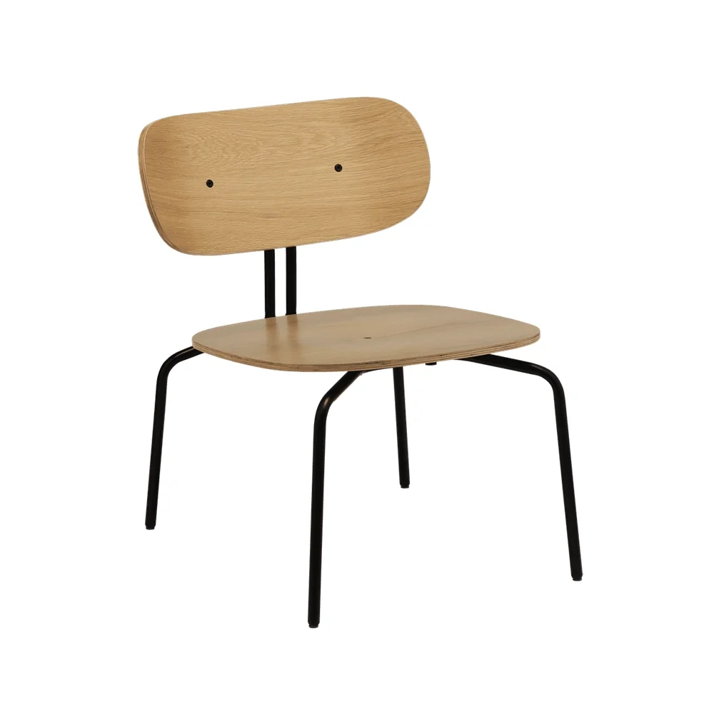 Curious lenestol eik/svart