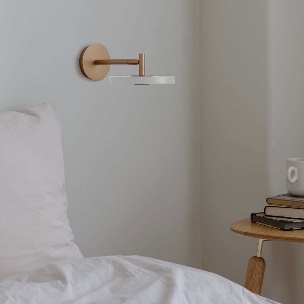 Asteria Wall Short Vegglampe Ø15 cm Pearl White