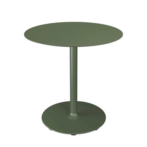 PICO Sofabord Ø74 cm, rund sokkel Olive green